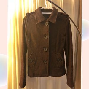 Wool blend warm jacket